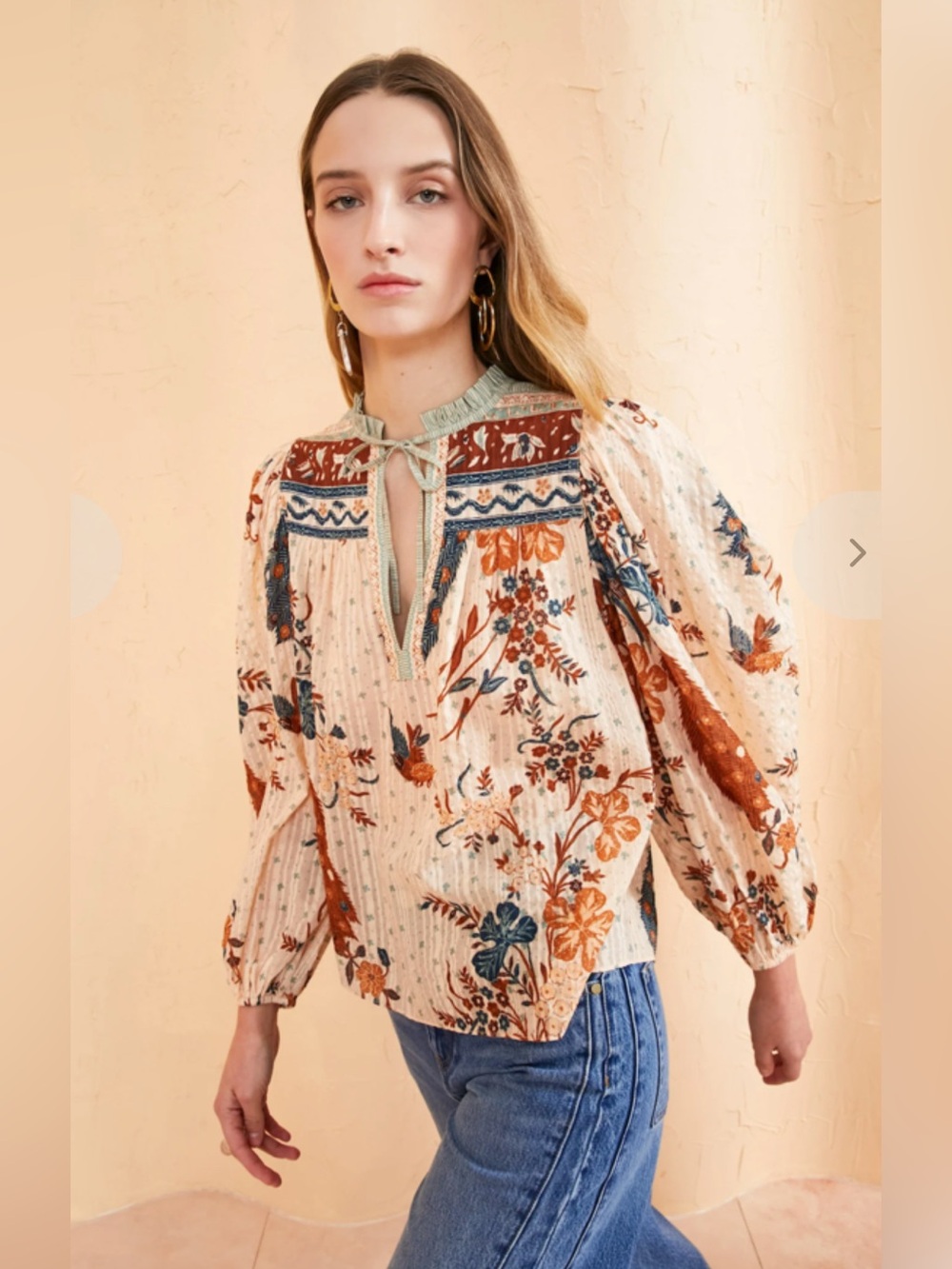 Ulla Johnson Rana blouse in Egret Size 2 #boho